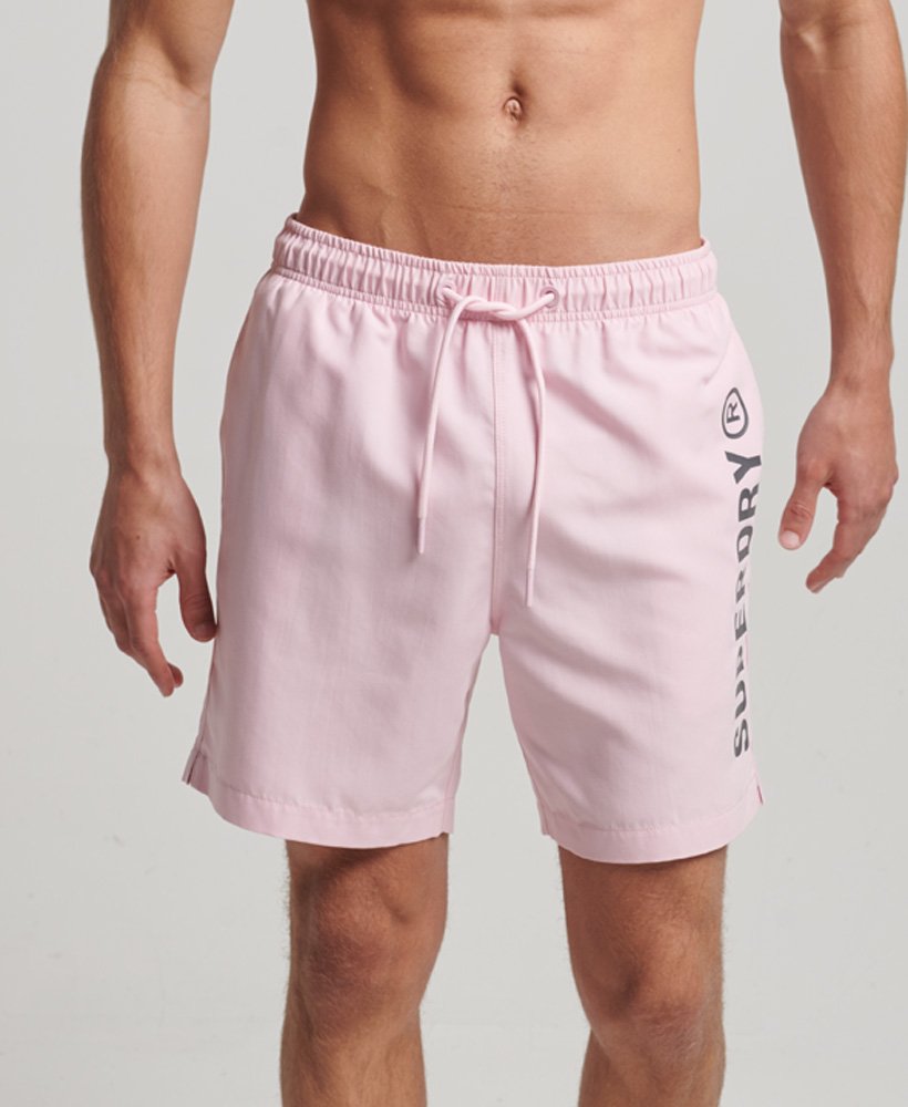 szorty kąpielowe core sport 17 cali z recyklingu w kolorze montauk pink