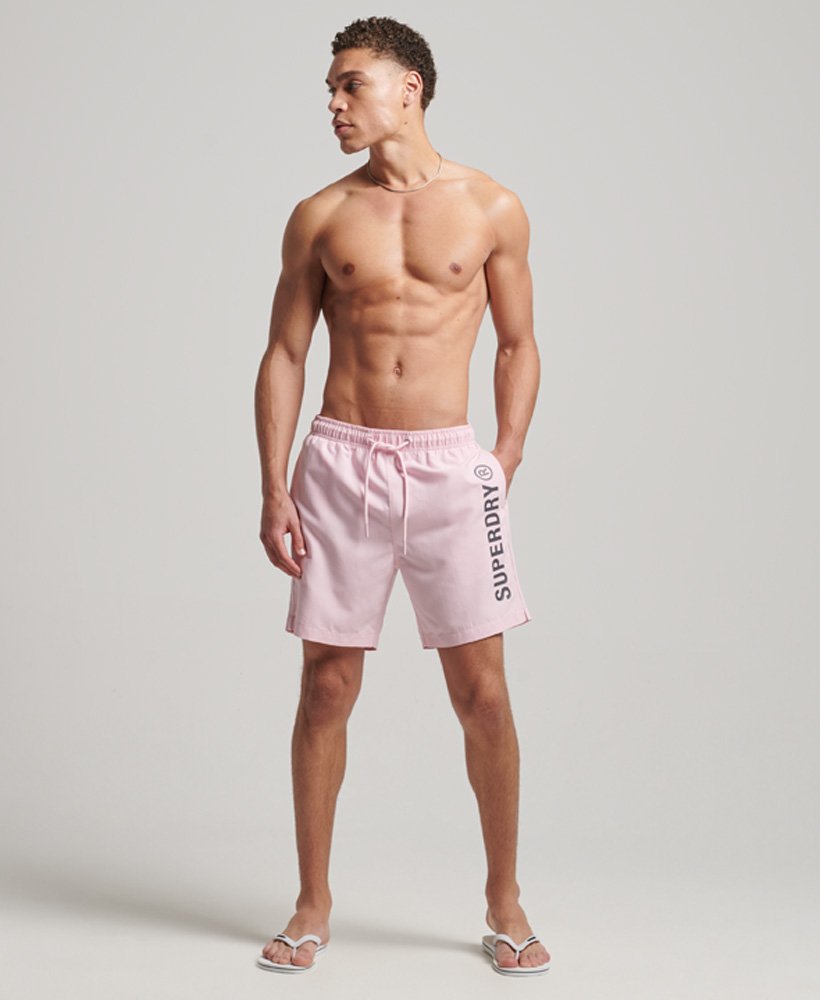 szorty kąpielowe core sport 17 cali z recyklingu w kolorze montauk pink