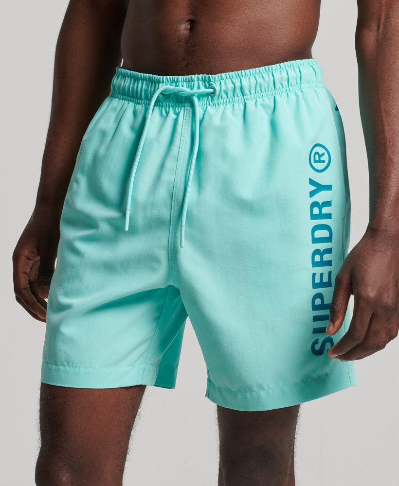 spodenki kąpielowe core sport 17 cali z recyklingu w kolorze pool blue