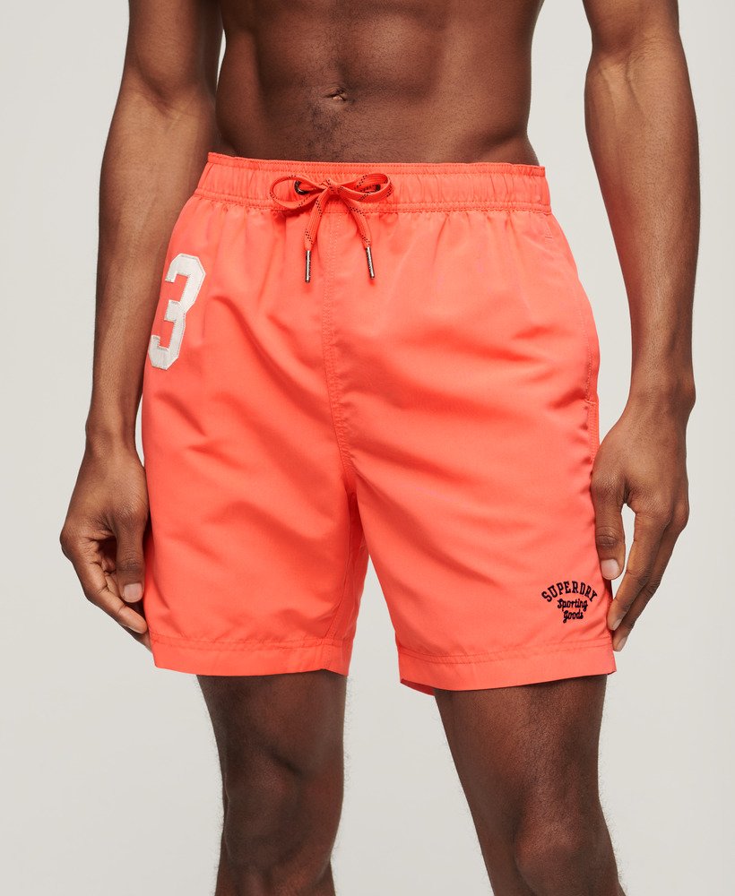 spodenki kąpielowe polo 17 cali z recyklingu w kolorze hot coral