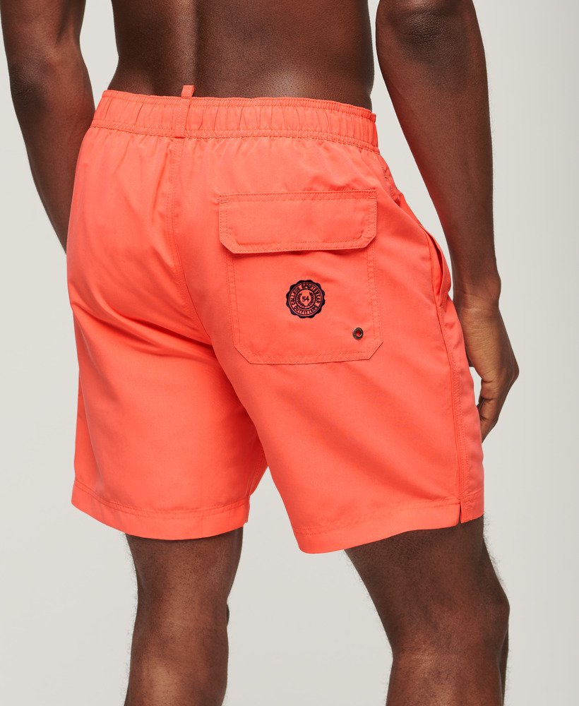 spodenki kąpielowe polo 17 cali z recyklingu w kolorze hot coral