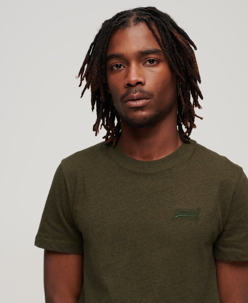 koszulka z organicznej bawełny essential z logo w zimowym kolorze khaki