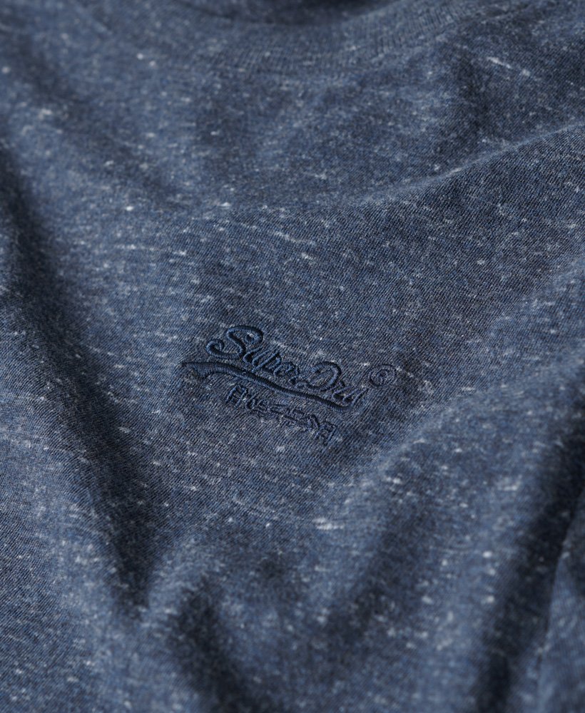 koszulka z organicznej bawełny essential z logo w kolorze głębokiego błękitu heather