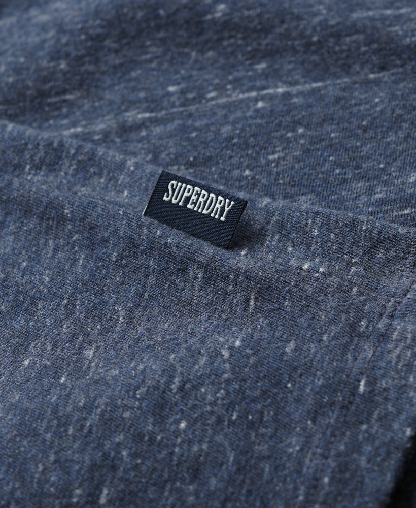 koszulka z organicznej bawełny essential z logo w kolorze głębokiego błękitu heather