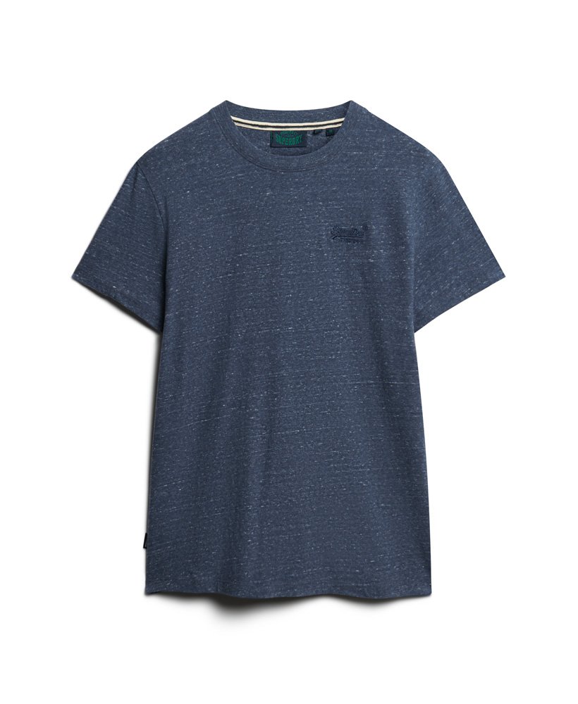 koszulka z organicznej bawełny essential z logo w kolorze głębokiego błękitu heather