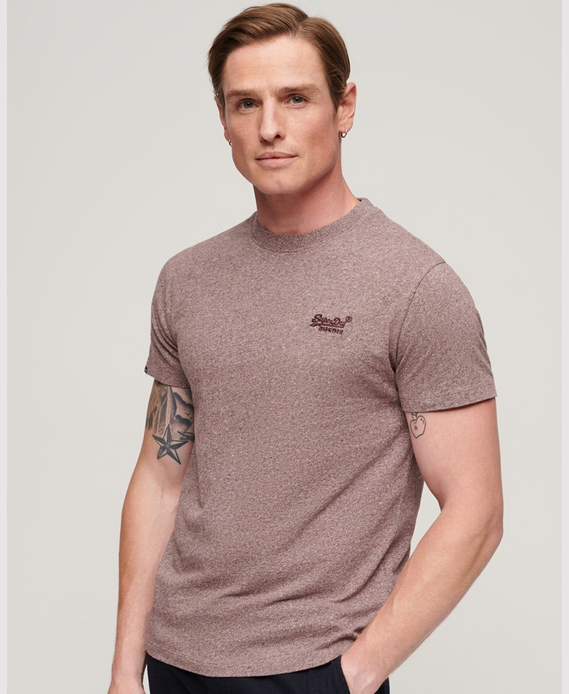 koszulka z organicznej bawełny essential z logo w kolorze tois burgundy grit