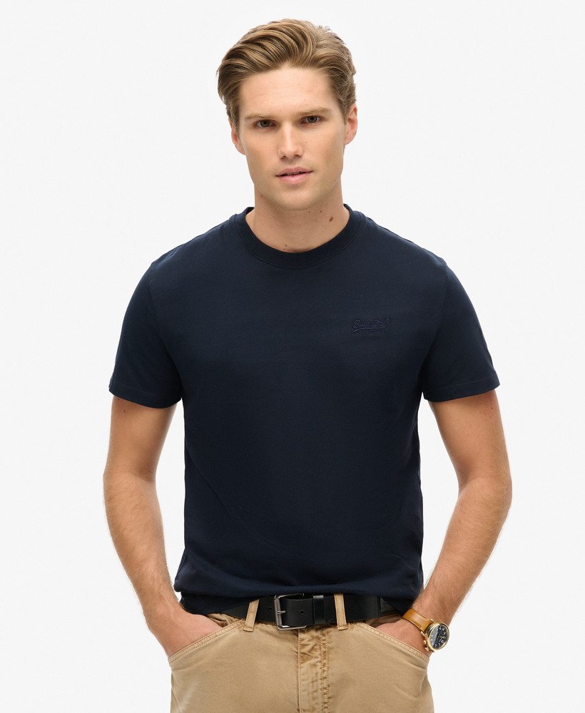 koszulka z organicznej bawełny essential z logo w kolorze eclipse navy