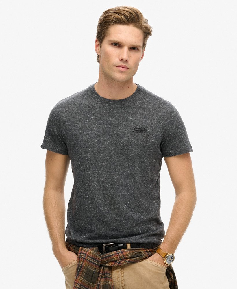 koszulka z organicznej bawełny essential z logo w kolorze charcoal heather