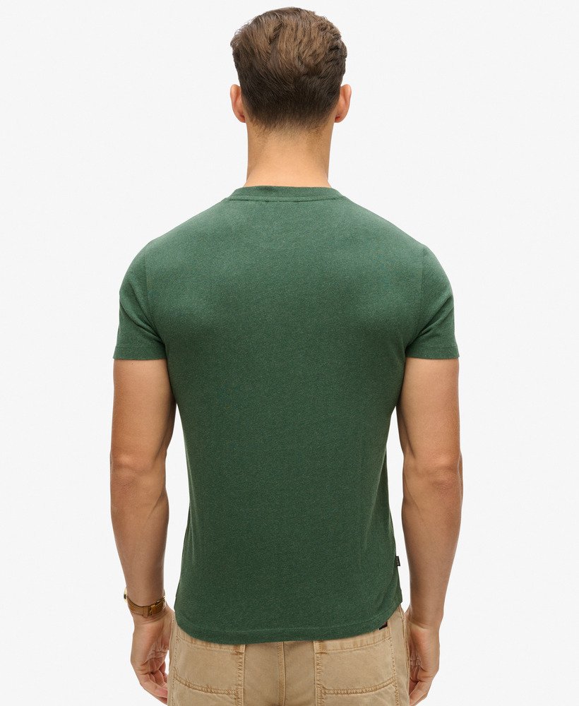 koszulka z organicznej bawełny essential z logo w kolorze buck green marl