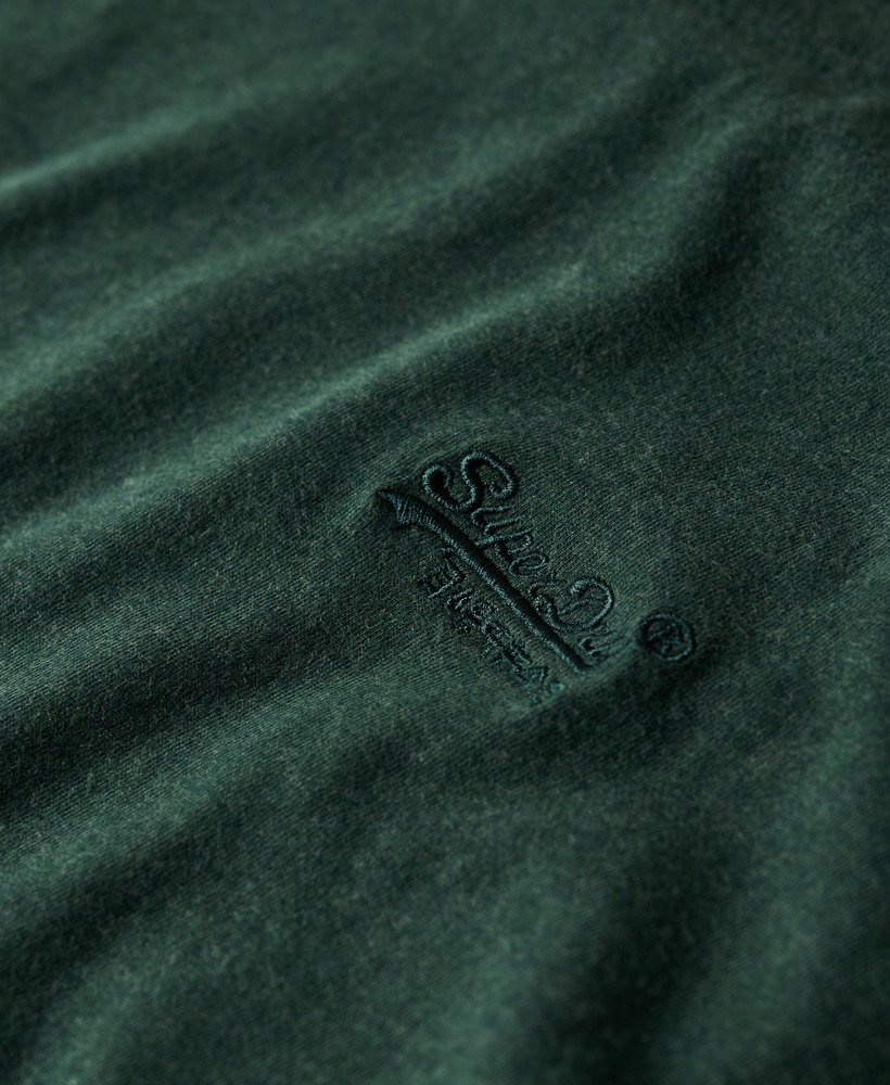 koszulka z organicznej bawełny essential z logo w kolorze buck green marl