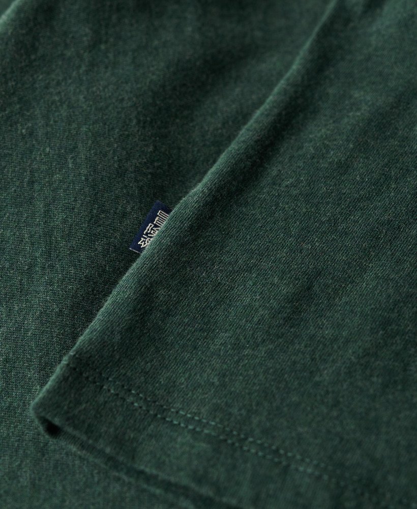 koszulka z organicznej bawełny essential z logo w kolorze buck green marl