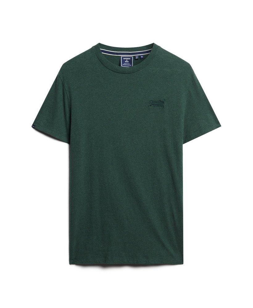 koszulka z organicznej bawełny essential z logo w kolorze buck green marl