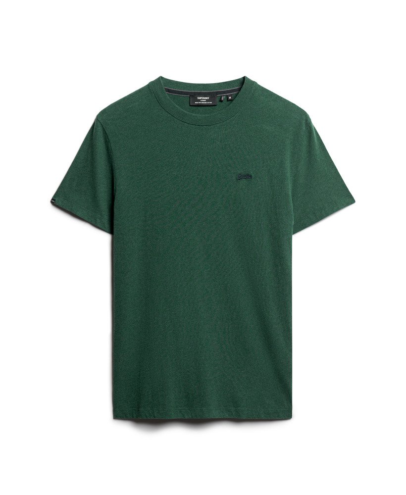 koszulka z bawełny organicznej essential z małym logo w kolorze buck green marl