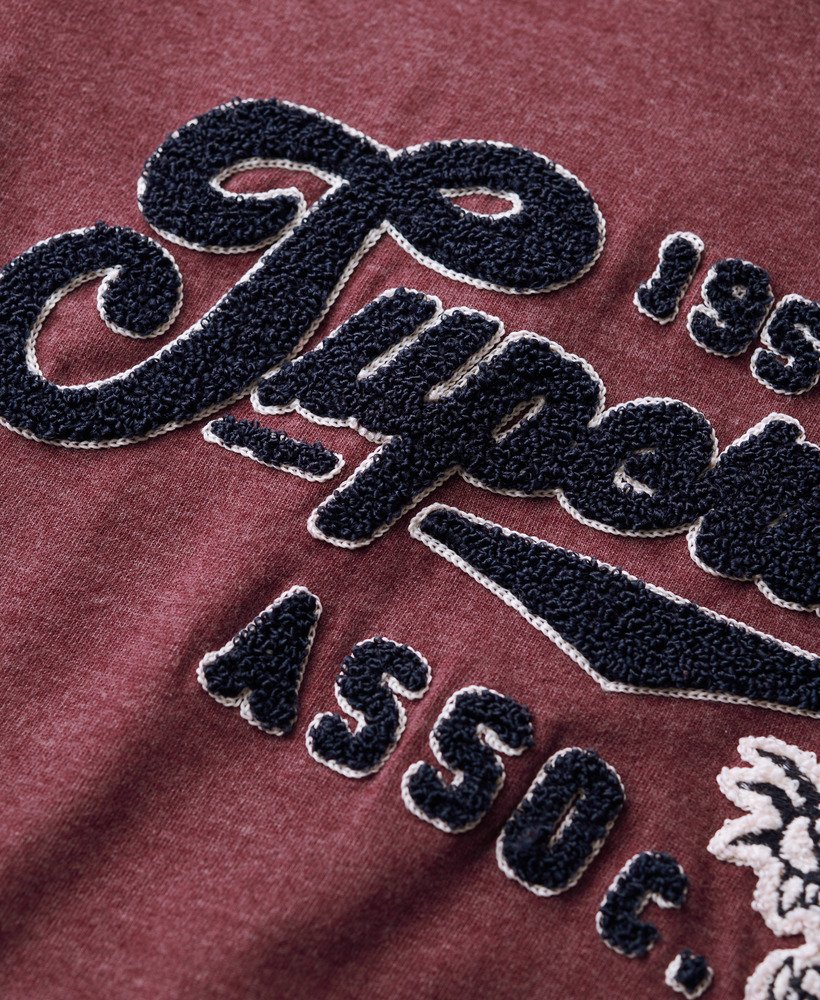 koszulka w stylu vintage script college w kolorze port marl