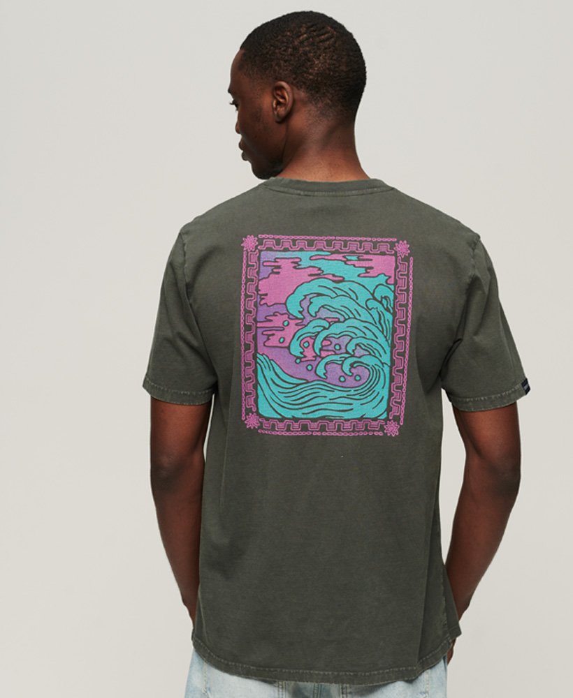 koszulka vintage tribal surf w kolorze vintage black