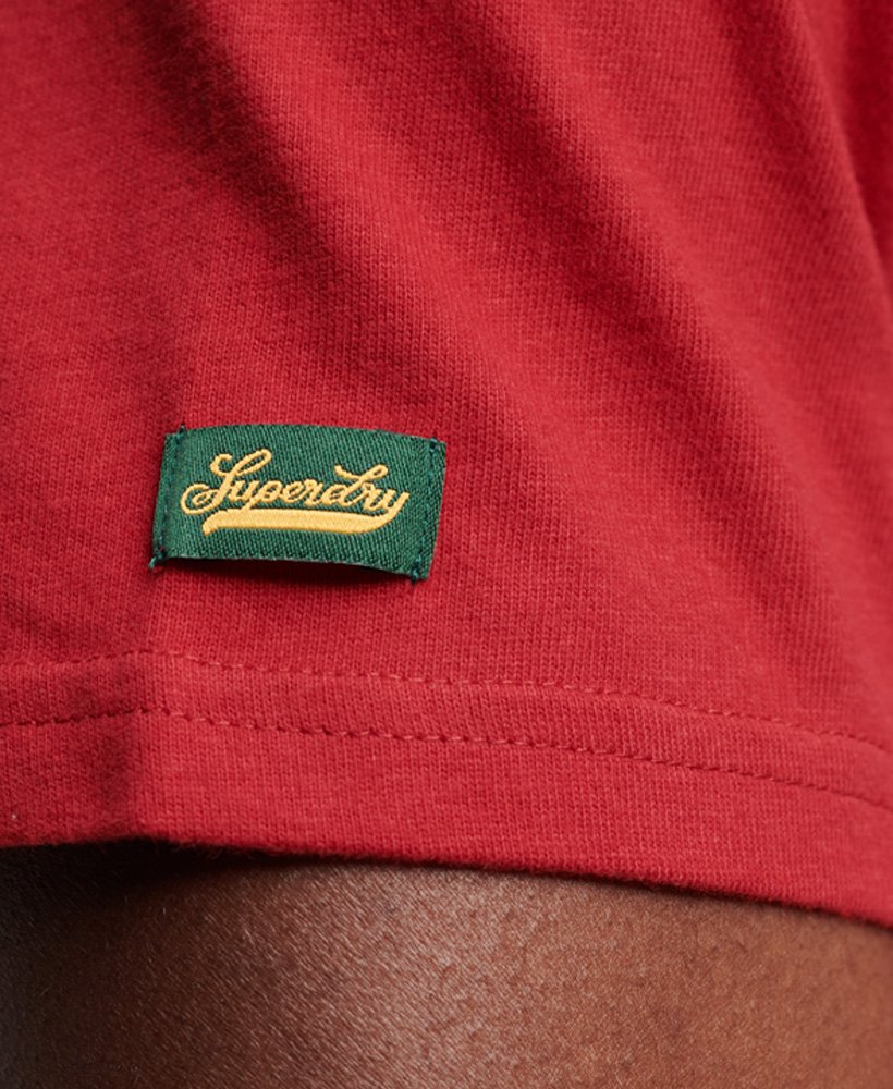 koszulka vintage scripted college w kolorze chilli pepper red