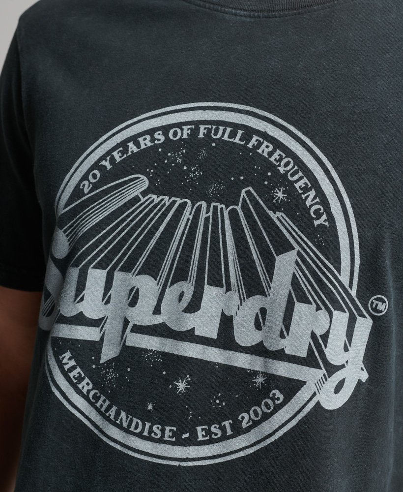 koszulka vintage merch store z półdługim tyłem w kolorze czarnym