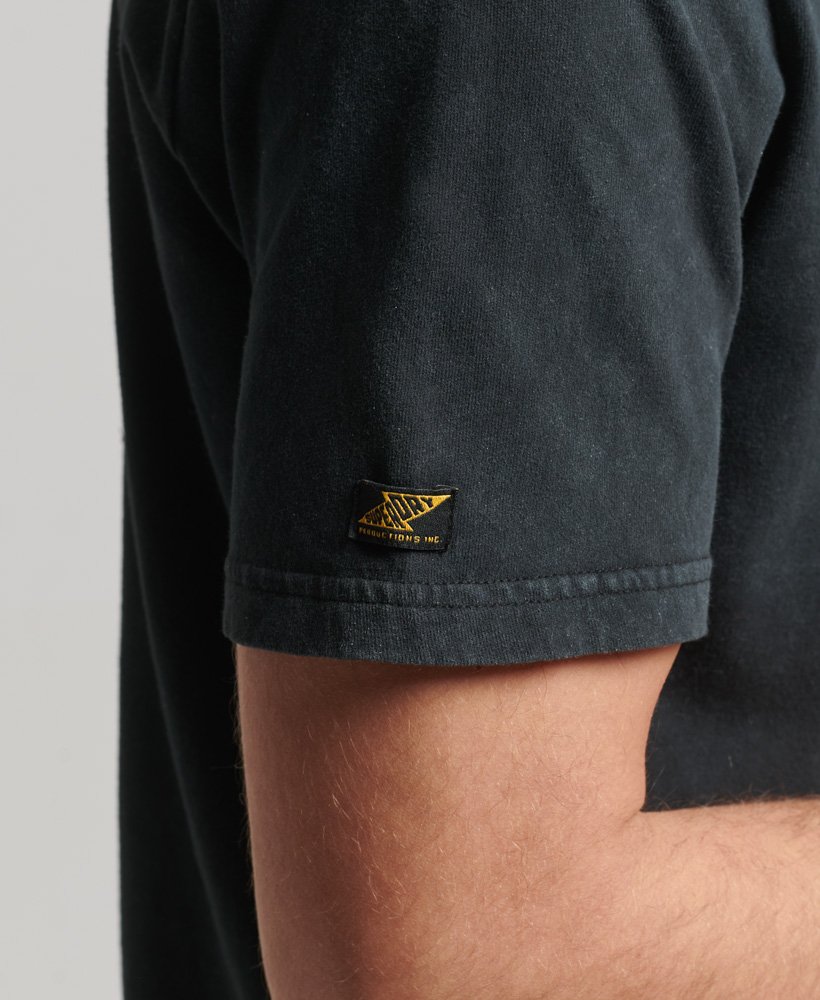 koszulka vintage merch store z półdługim tyłem w kolorze czarnym