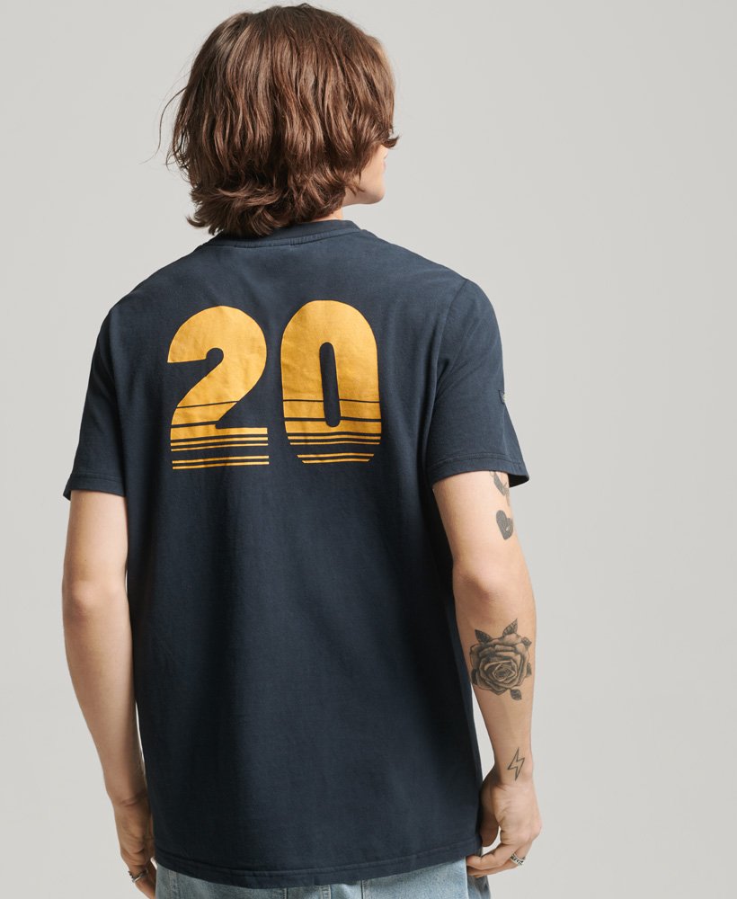 klasyczny t-shirt vintage terrain w kolorze czarnym