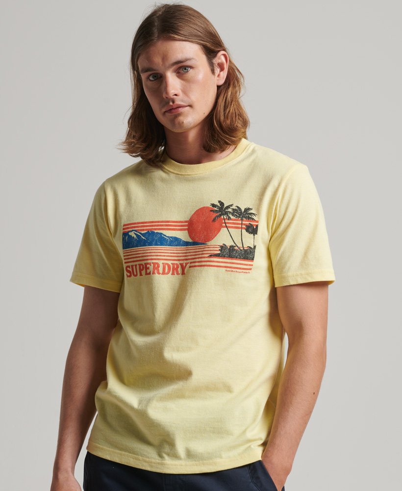 koszulka vintage great outdoors w kolorze laguna yellow marl