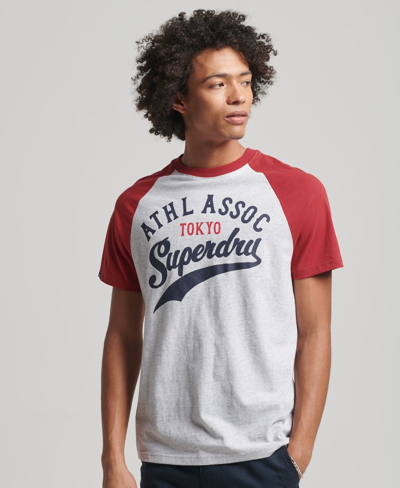 koszulka vintage home run raglan w kolorze glacier grey marlczerwony
