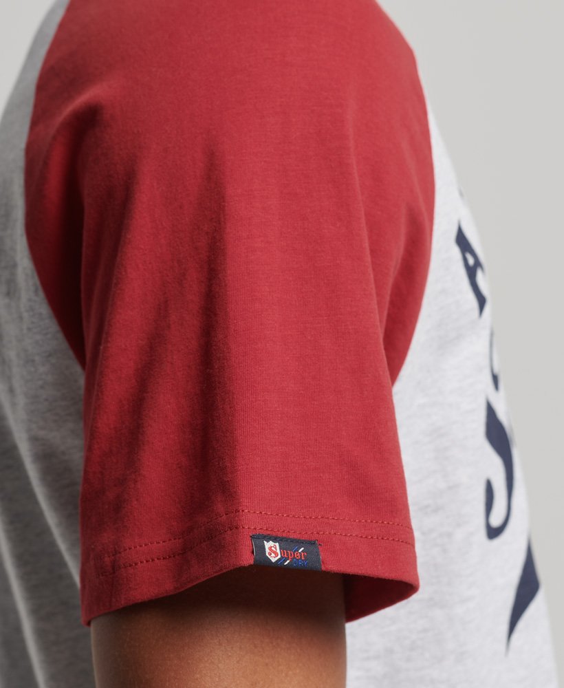 koszulka vintage home run raglan w kolorze glacier grey marlczerwony