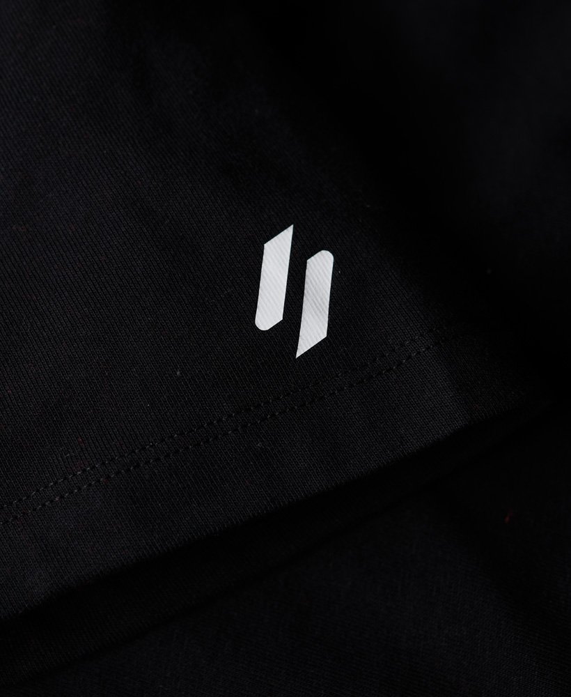 luźna koszulka z nadrukiem logo w kolorze czarnym
