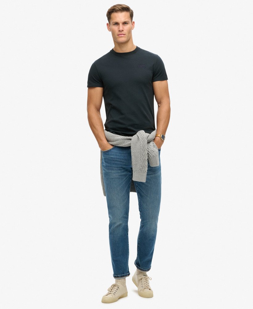 koszulka z organicznej bawełny essential z logo w kolorze eclipse navy