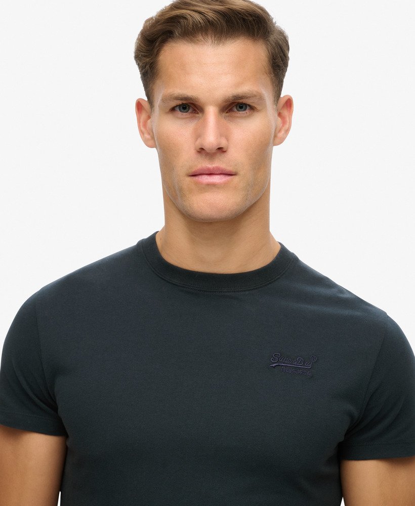 koszulka z organicznej bawełny essential z logo w kolorze eclipse navy