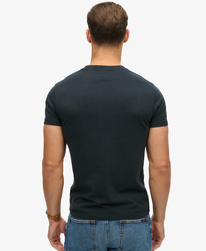 koszulka z organicznej bawełny essential z logo w kolorze eclipse navy