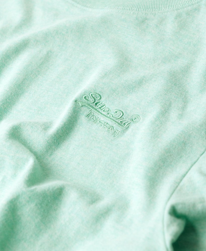 koszulka z organicznej bawełny essential z logo w kolorze jasnomiętowo-zielonym
