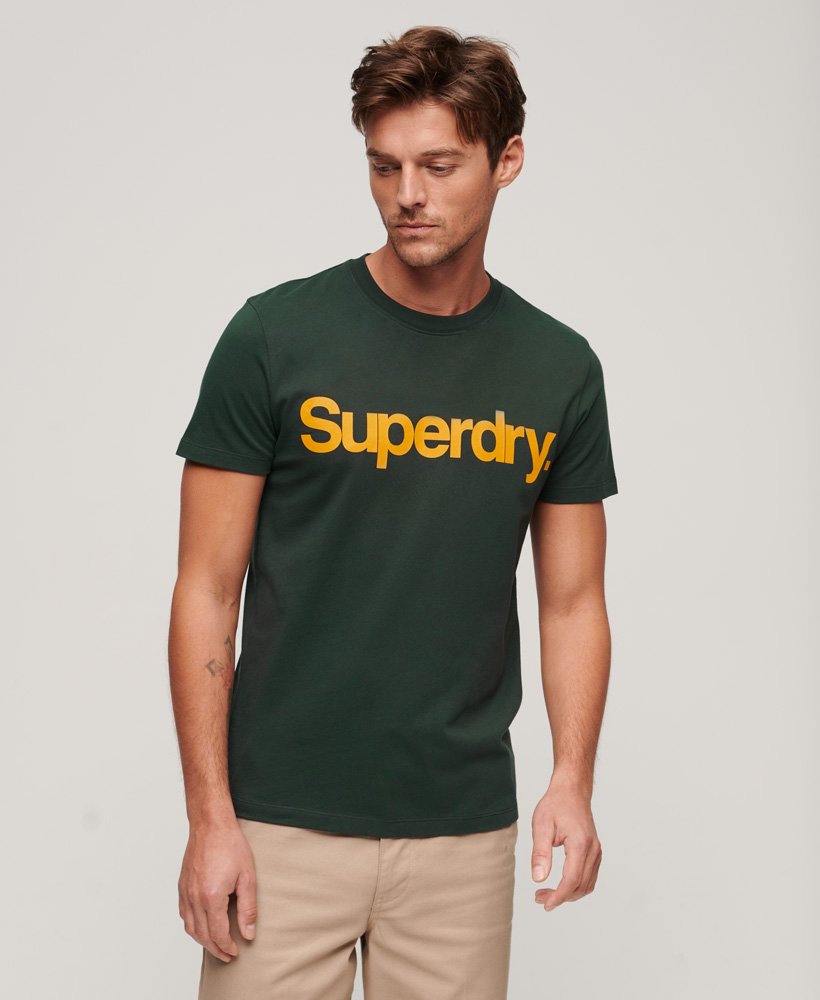 klasyczny t-shirt z logo core w kolorze ciemnozielonym academy