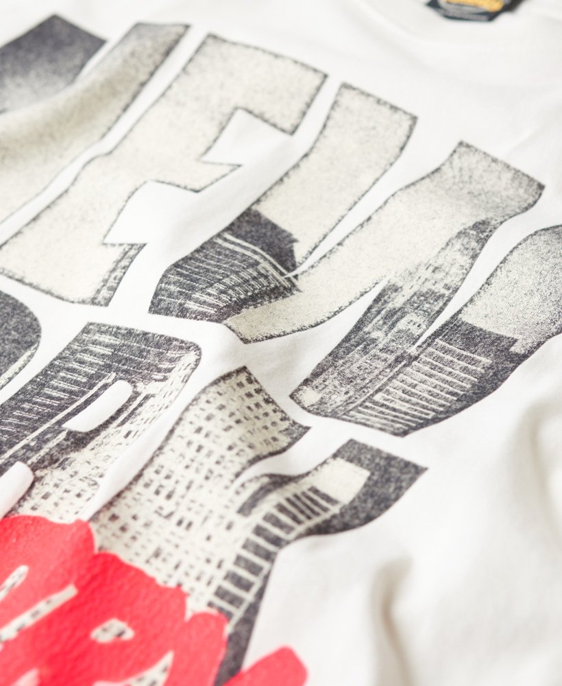 koszulka z fotograficznym logo skate w kolorze off white