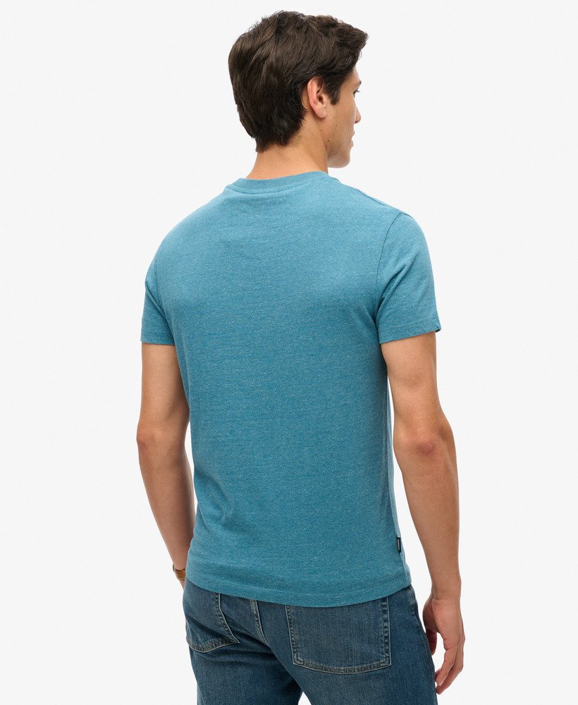 koszulka z organicznej bawełny essential z logo w kolorze alaskan blue marl