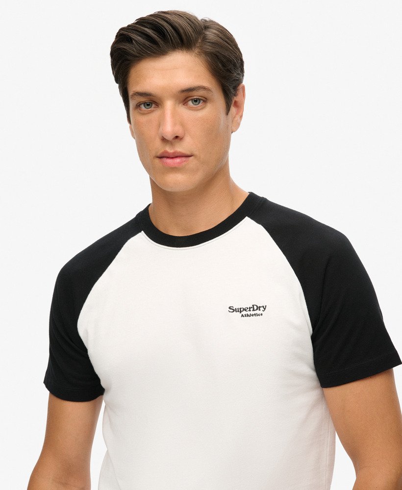 koszulka baseballowa z organicznej bawełny essential logo w kolorze opticblack