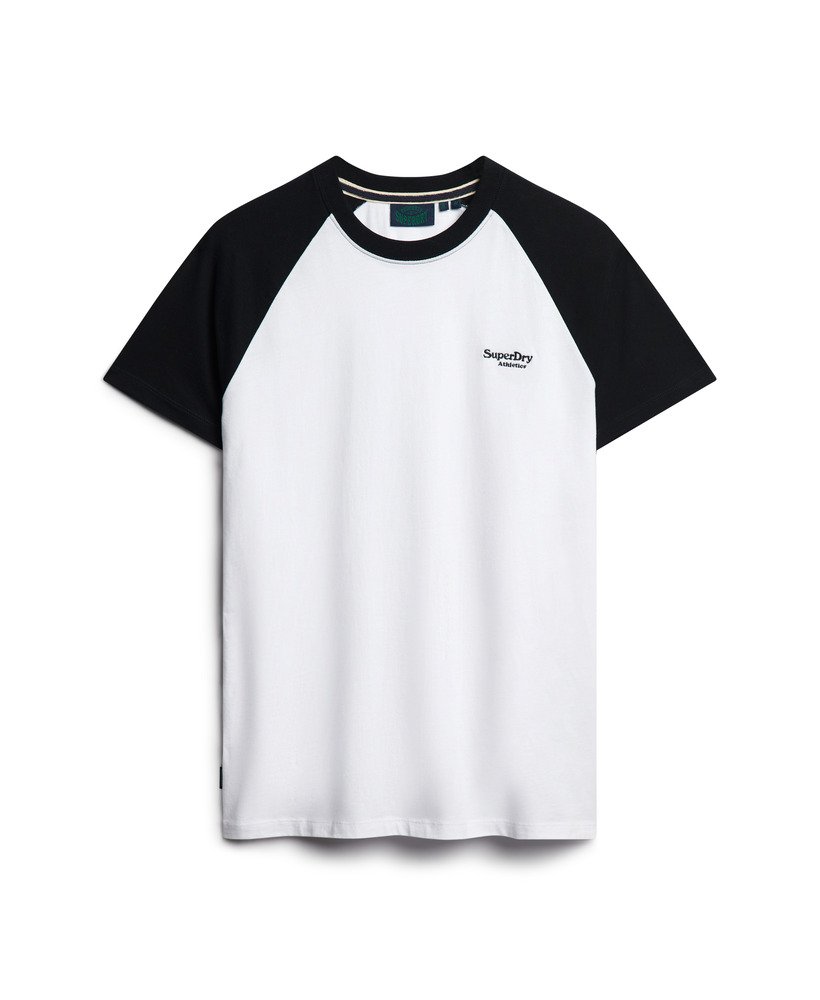 koszulka baseballowa z organicznej bawełny essential logo w kolorze opticblack