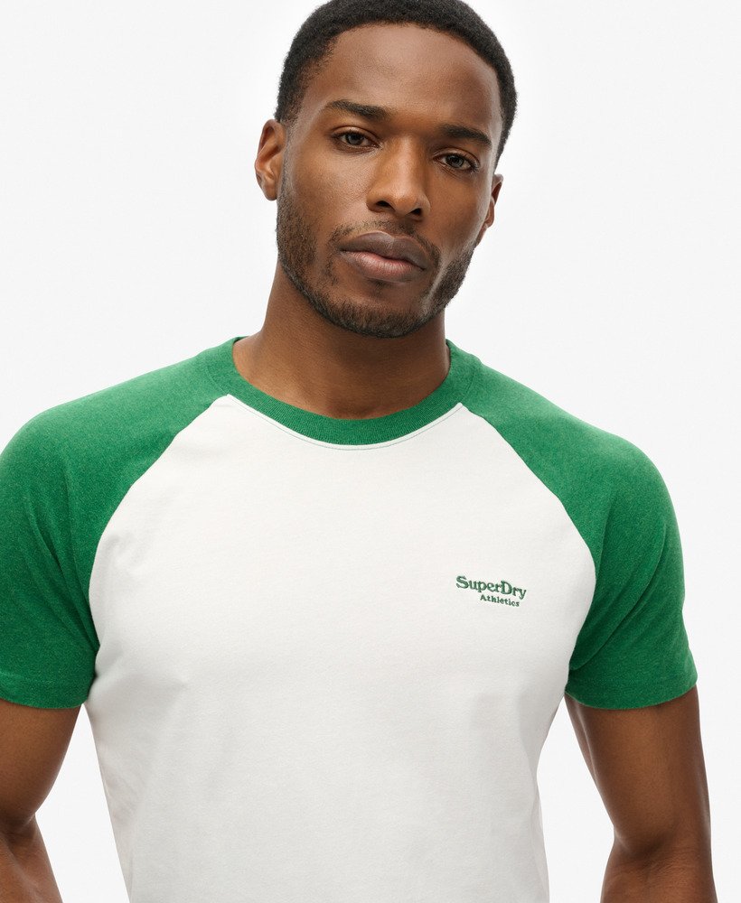 koszulka baseballowa z organicznej bawełny essential logo w kolorze opticfield green marl