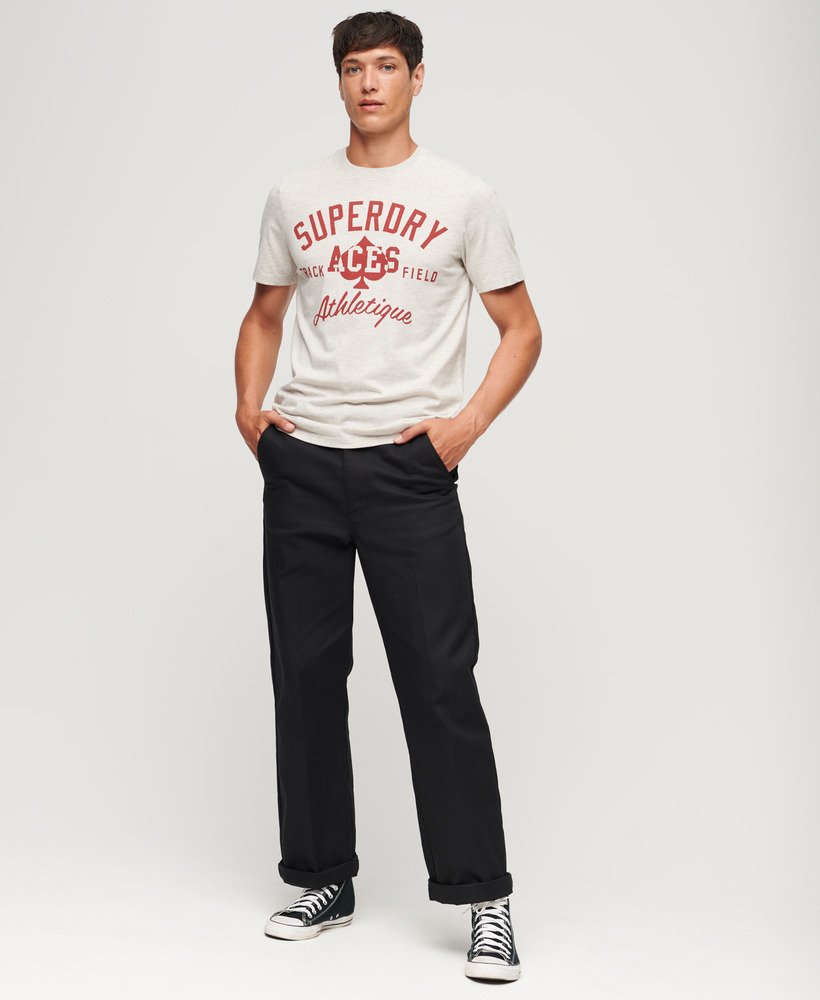 koszulka athletic college graphic w kolorze birut grey marl
