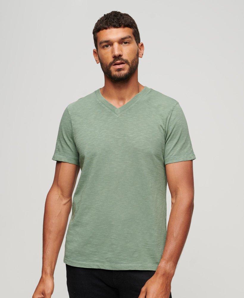 koszulka z dekoltem w serek w kolorze laurel khaki