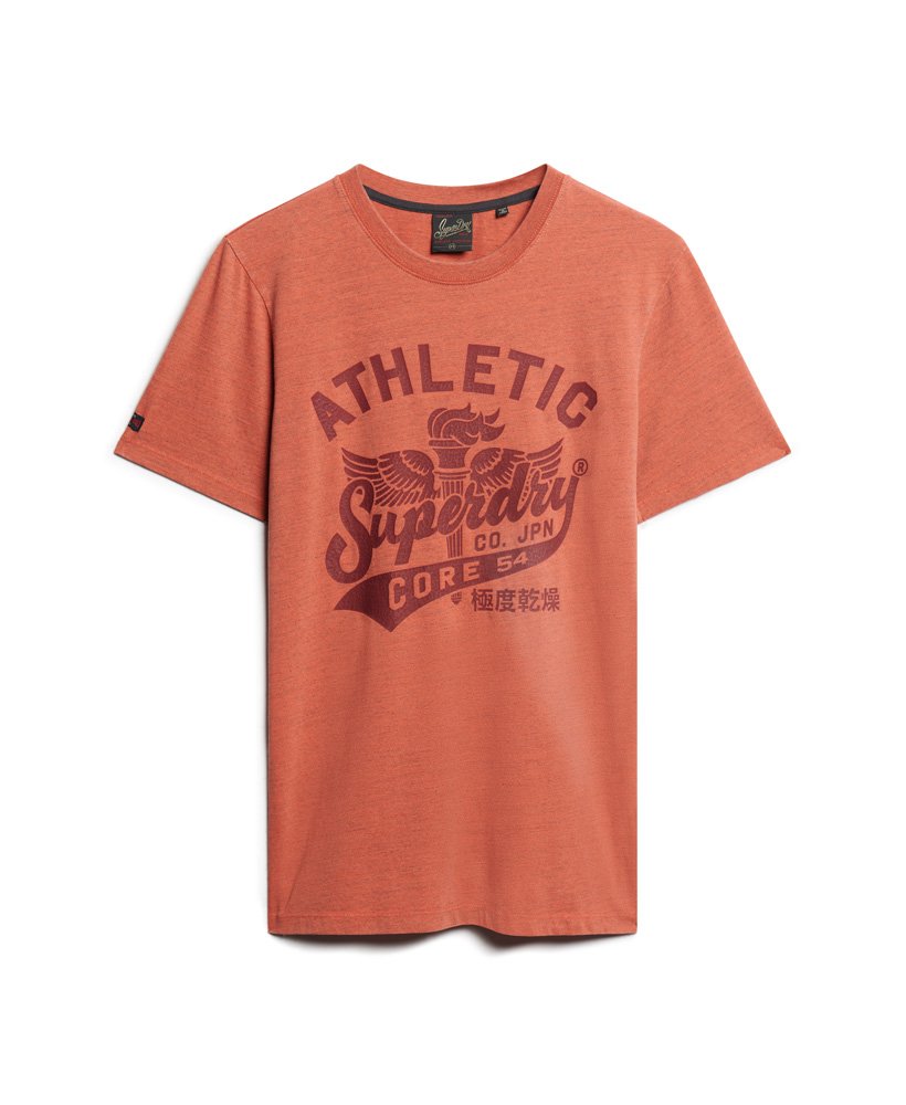 koszulka z grafiką college scripted w kolorze papryki overdyed marl
