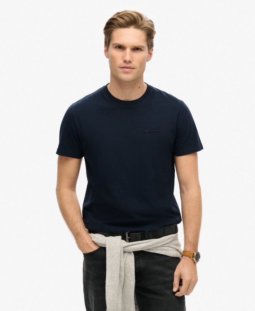 koszulka z organicznej bawełny essential z logo w kolorze eclipse navy