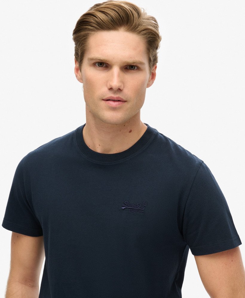 koszulka z organicznej bawełny essential z logo w kolorze eclipse navy