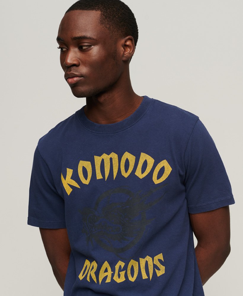 koszulka superdry x komodo classic dragon w kolorze najbogatszej granatowej