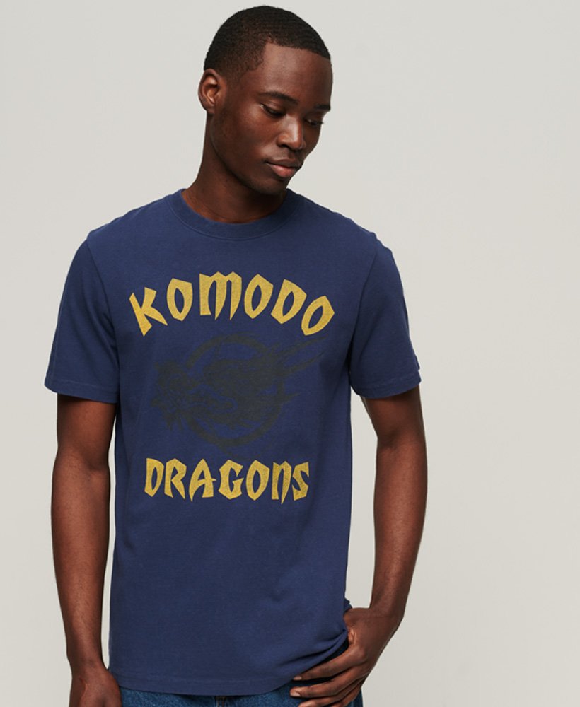 koszulka superdry x komodo classic dragon w kolorze najbogatszej granatowej