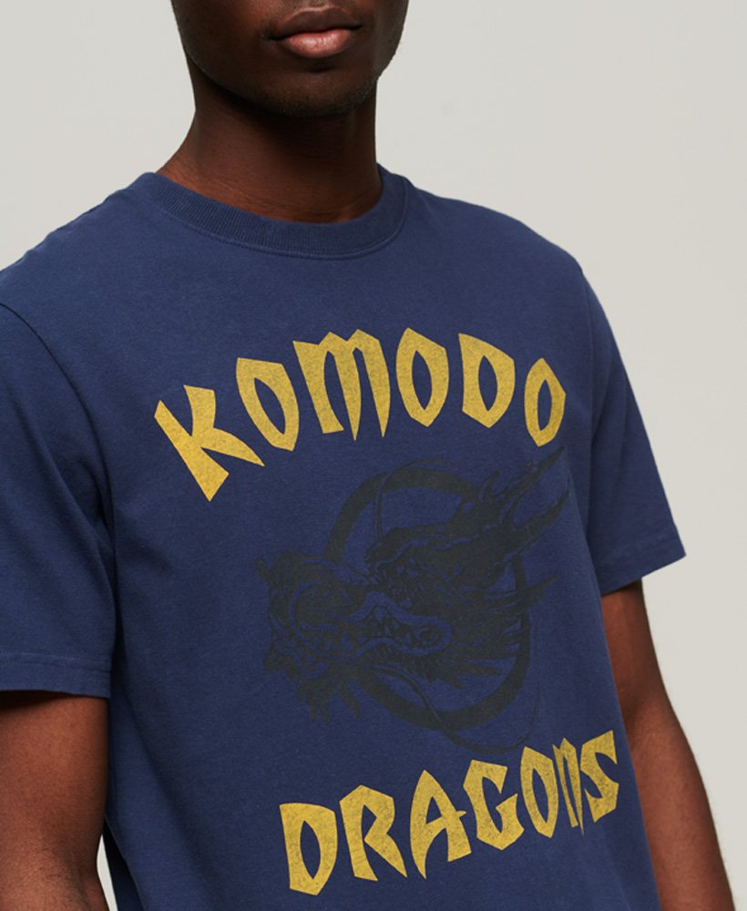 koszulka superdry x komodo classic dragon w kolorze najbogatszej granatowej