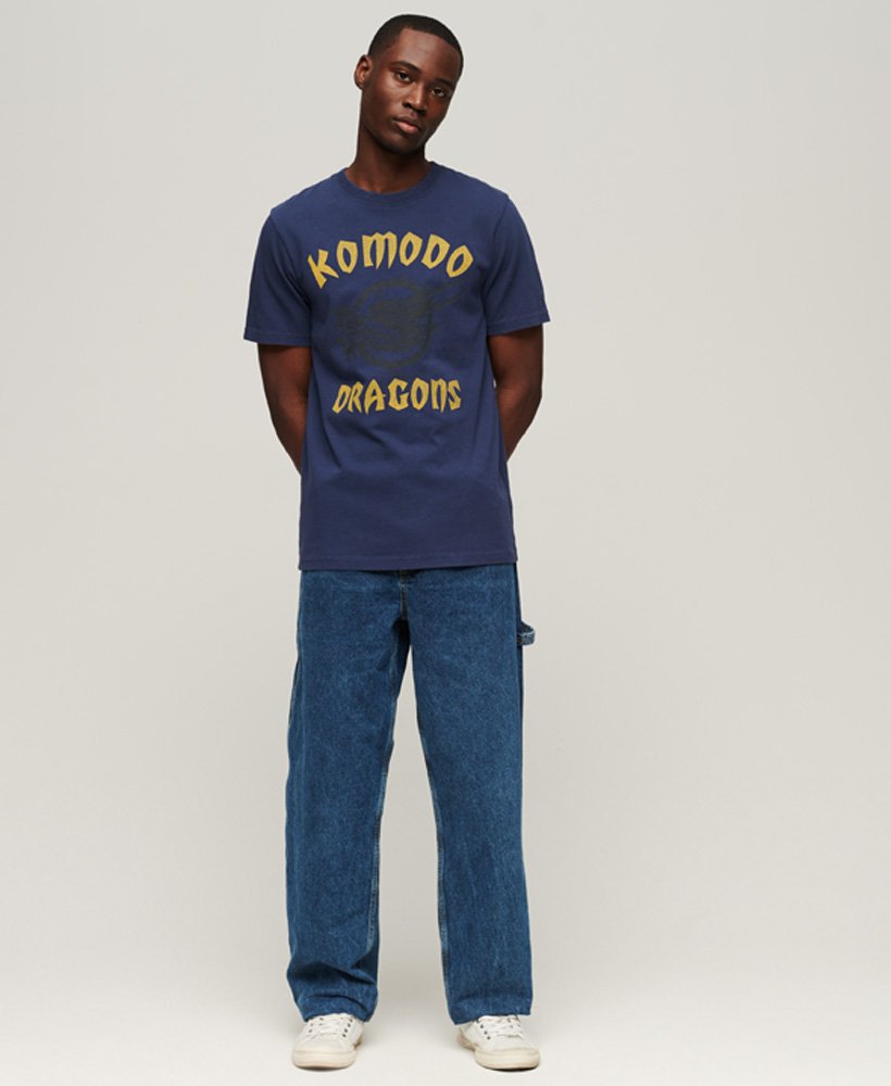 koszulka superdry x komodo classic dragon w kolorze najbogatszej granatowej