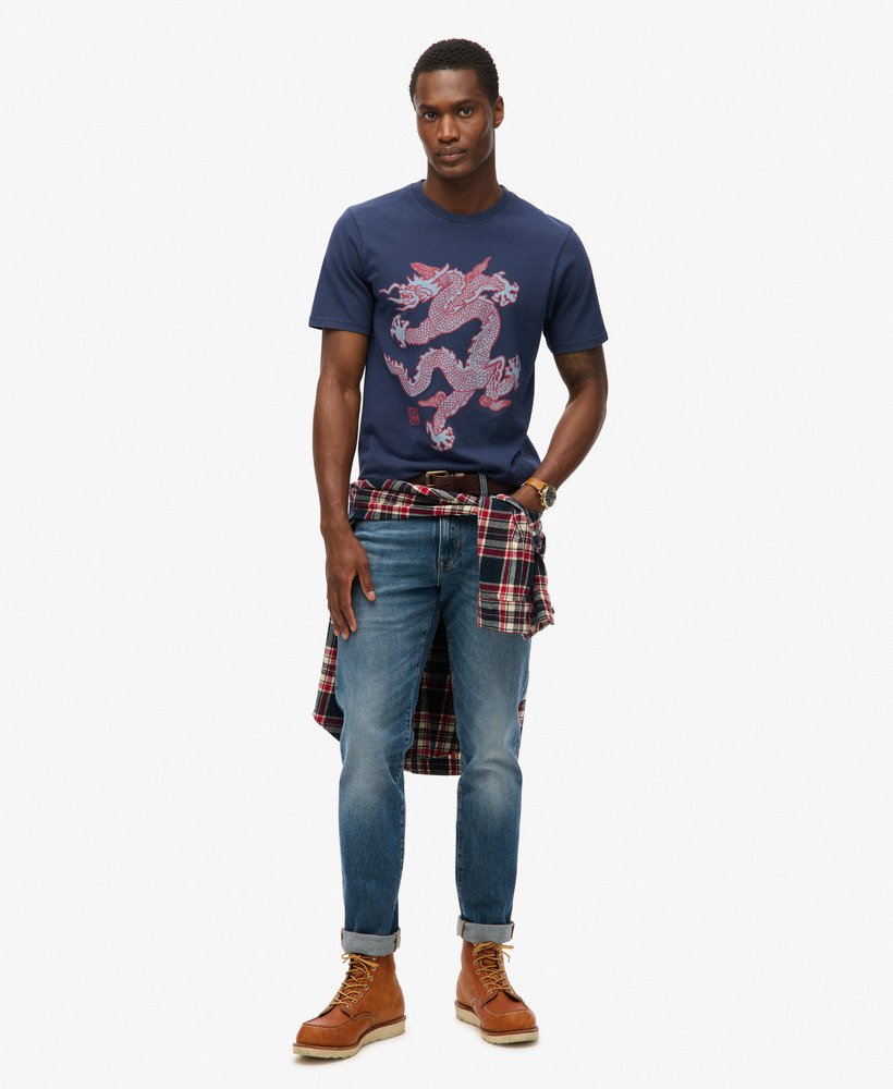 koszulka superdry x komodo vintage w kolorze najbogatszej granatowej