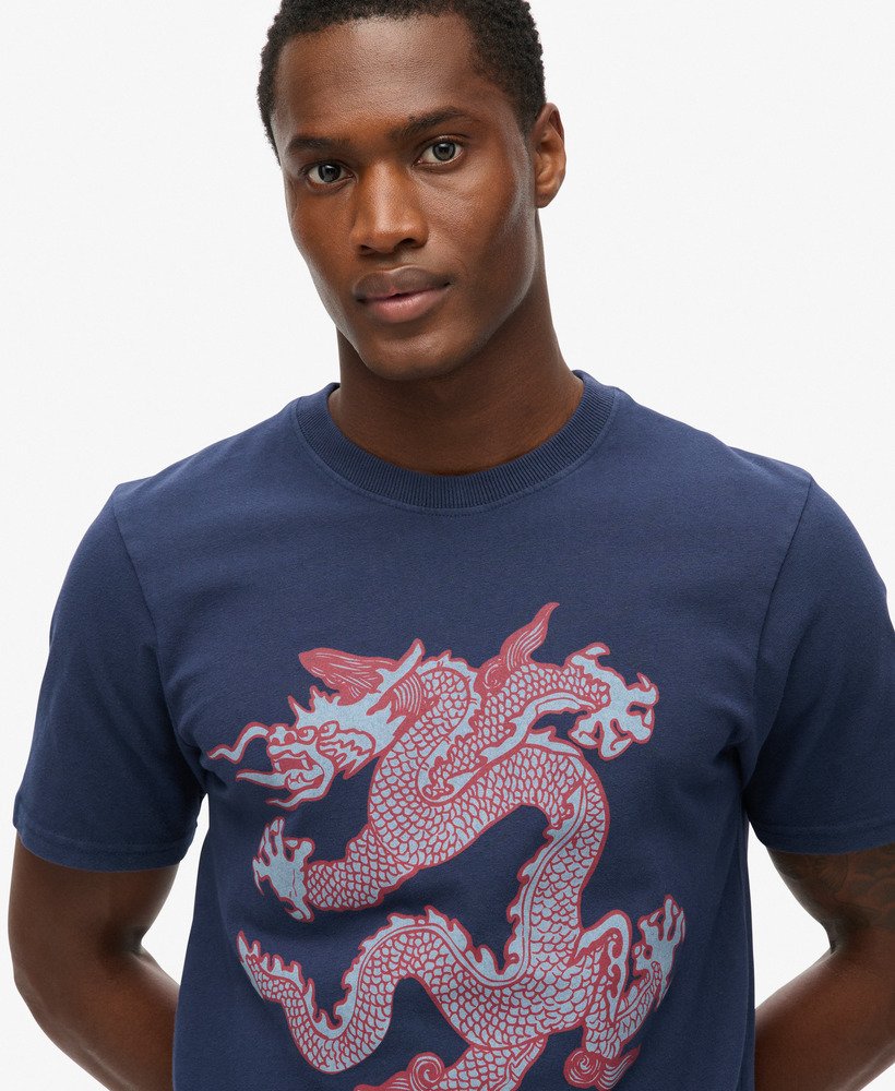 koszulka superdry x komodo vintage w kolorze najbogatszej granatowej