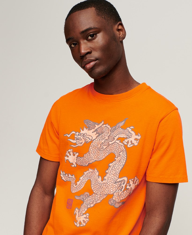 koszulka superdry x komodo vintage w kolorze jaffa orange