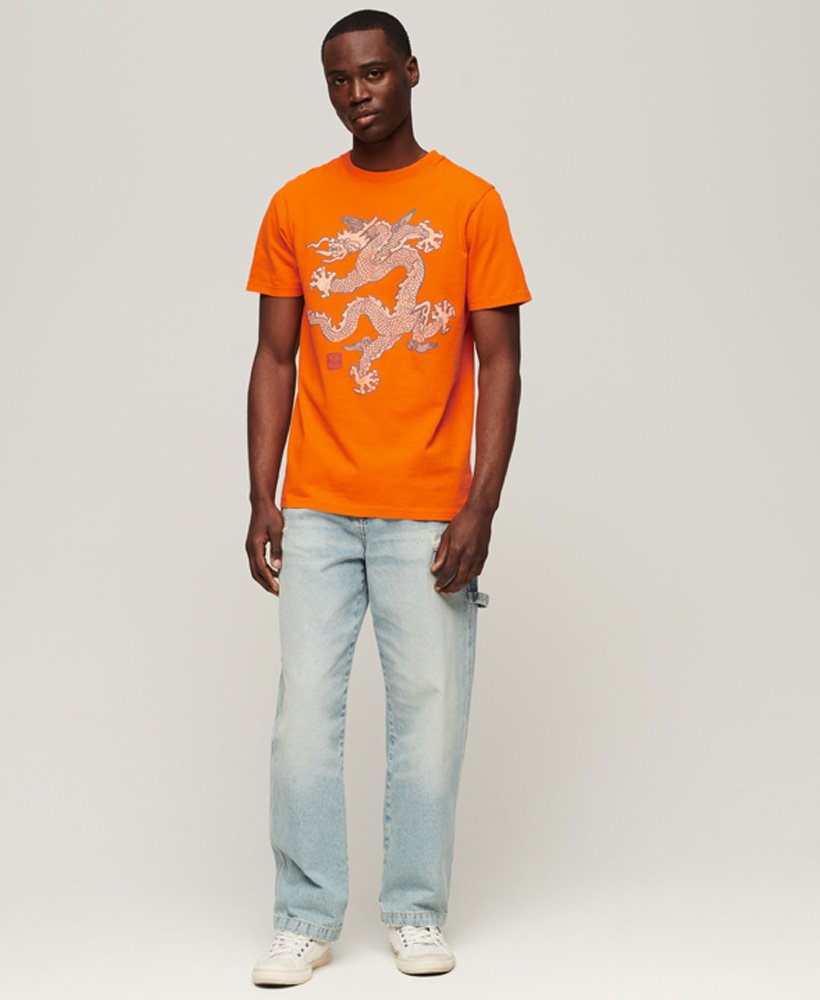 koszulka superdry x komodo vintage w kolorze jaffa orange